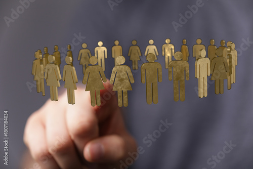Image of human icons in a c...