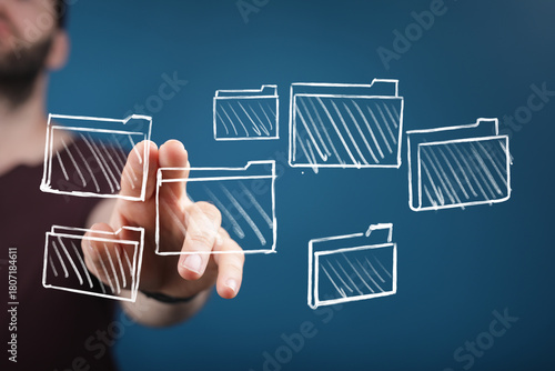 Hand selecting digital file...