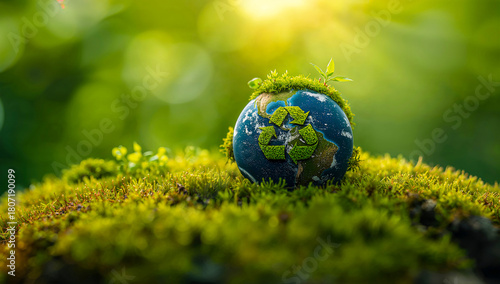 Earth globe recycle environment ecology nature conservation green world