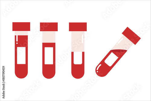 Essential set of blood test tubes for medical laboratory diagnostics and health screening, representing vital scientific analysis and healthcare procedures