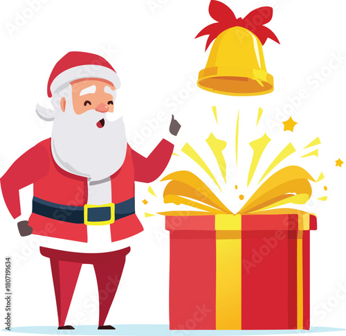 Santa Claus Reacts to Magical Exploding Christmas Gift with Jingle Bell