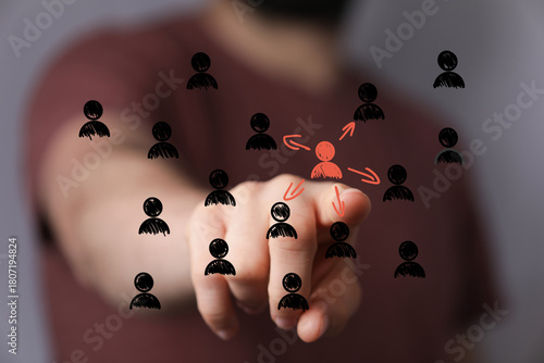 Image depicts a hand select...