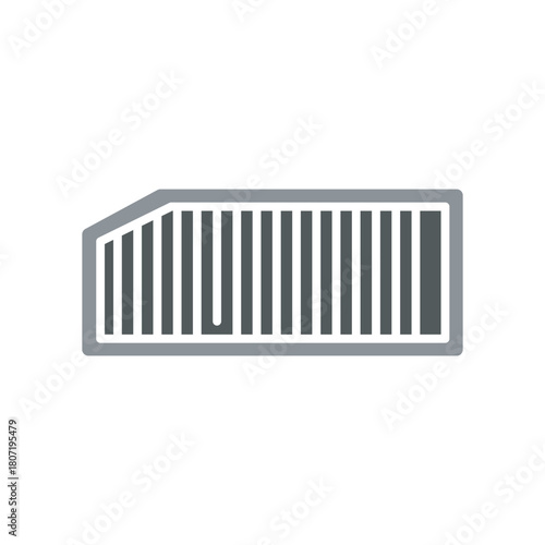 air filter black line icon. Vector isolated element