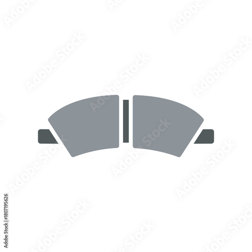 brake pads black line icon. Vector isolated element