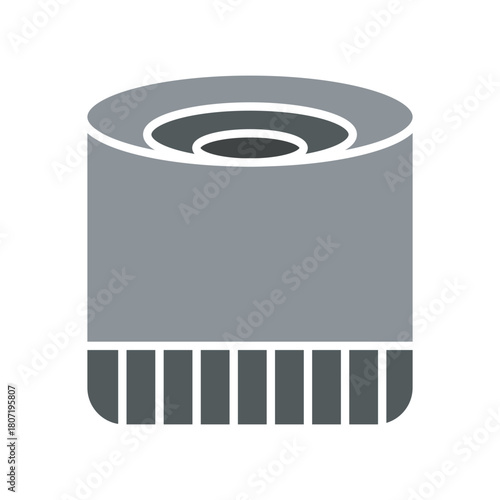 foil filter black line icon. Vector isolated element