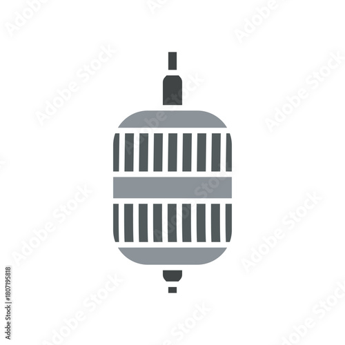 fuel filter black line icon. Vector isolated element