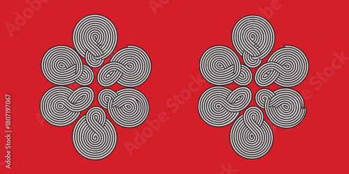 Endless eternity knot vector artwork with continuous loop pattern, ideal for symbolic illustrations, decorative graphics, logo design, and cultural or spiritual art projects.