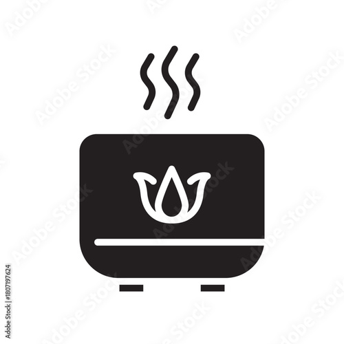 portable aroma diffuser black line icon. Vector isolated element