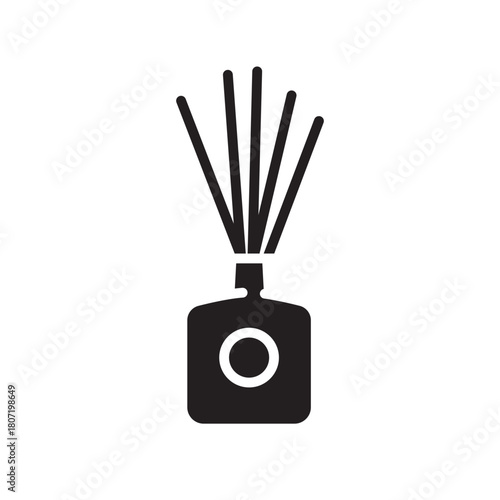aroma stick black line icon. Vector isolated element