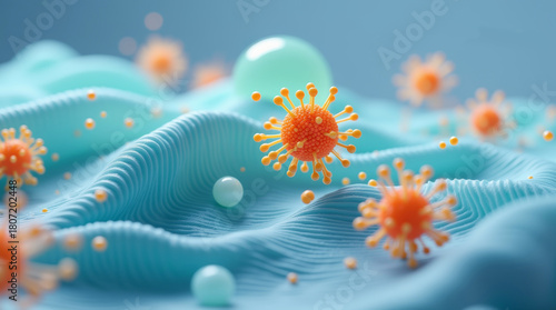 Abstract Virus on Textured Membrane