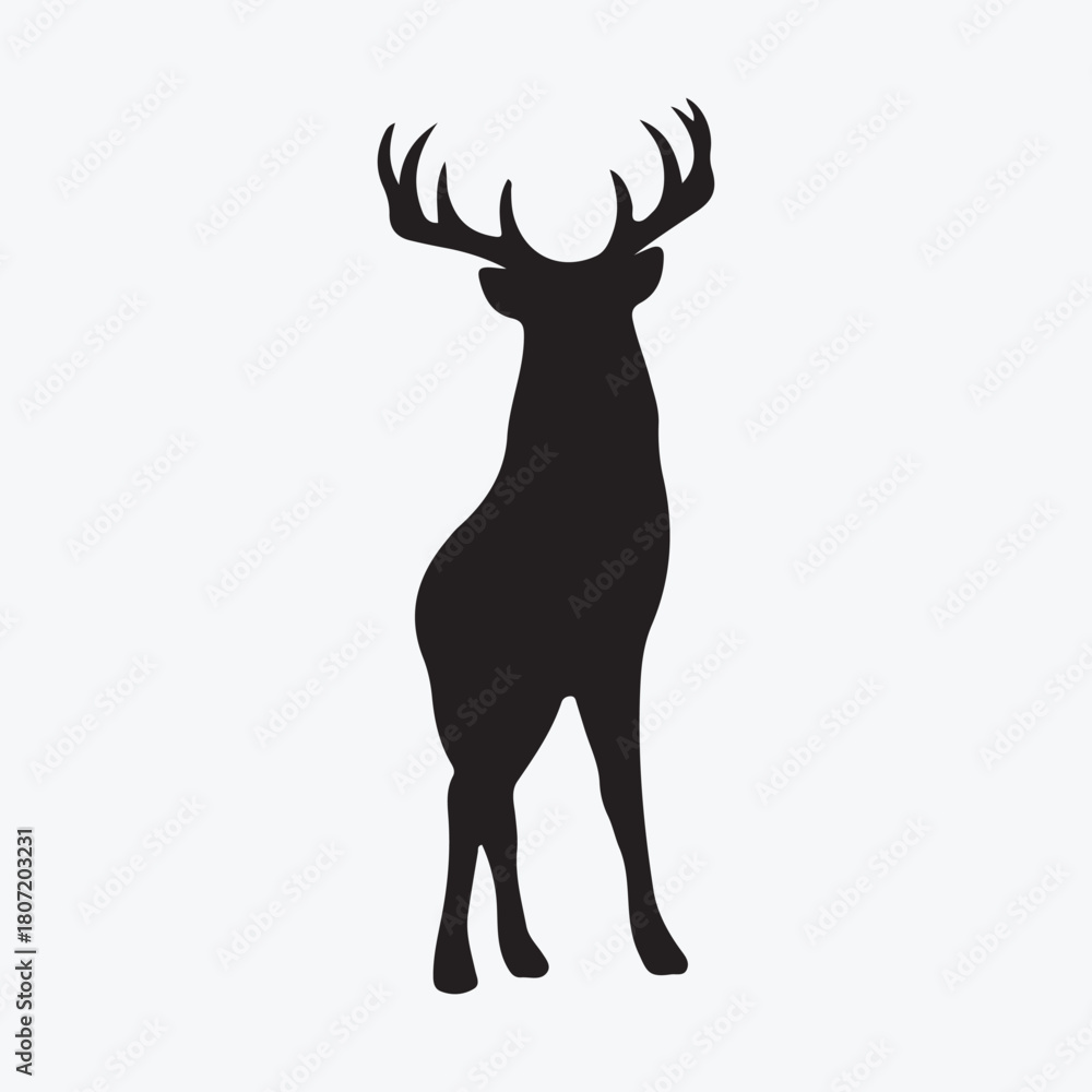 Naklejka premium silhouette animal vector design template 
