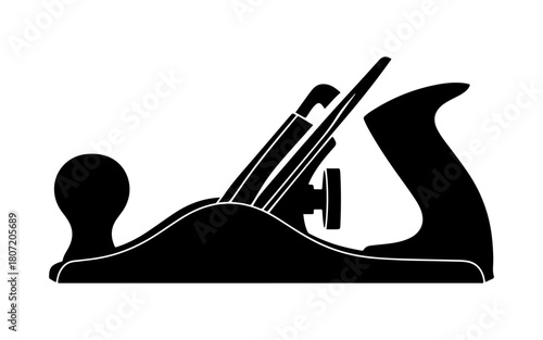 Classic woodworking hand plane silhouette for carpentry and craftsmanship.