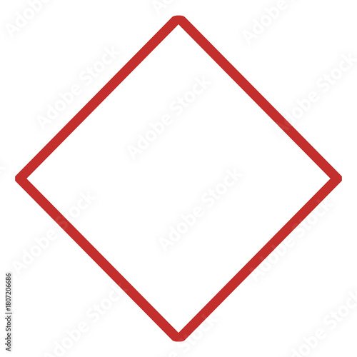 Free Download A simple red outlined diamond shape drawn in a clean, minimal graphic style. Perfect for frames, labels, templates, icons, and modern design layouts. - GFXLoad