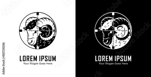 The logo design is in the shape of a sheep's head which is in the shot