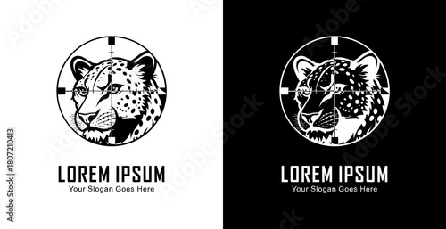 The logo design is in the form of a leopard head that is in the shot