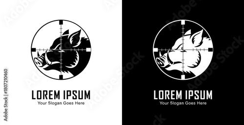 The logo design is in the shape of a wild boar's head which is in the shot