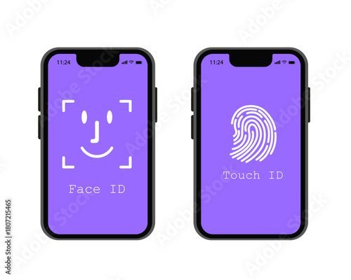 Verification ID is an illustration of Verification ID using system of face recognition and personal ID. The concept is take a photo by holding their own ID to get verified. Vector illustration.