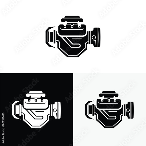 Car Engine logo vector illustration