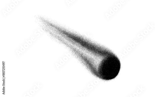 Abstract spray paint stipple brush stroke on white background