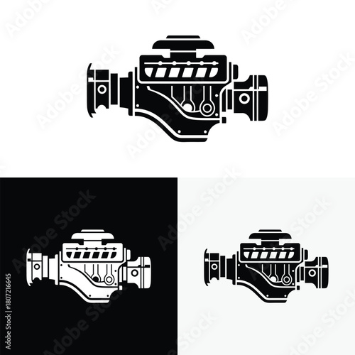 Car Engine logo vector illustration