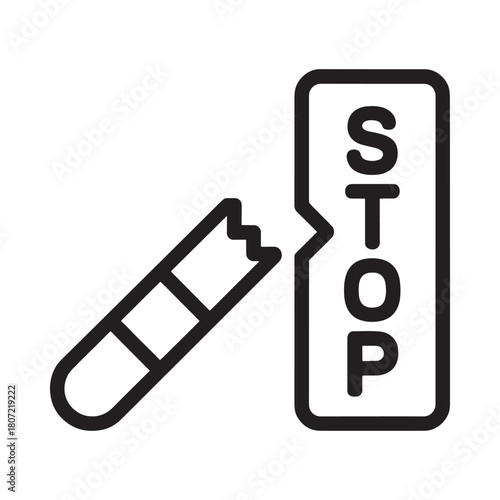 Broken stop sign icon illustrating a traffic hazard