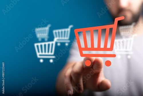 Digital shopping concept, h...