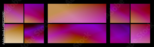 Composition of modern abstract backgrounds, different color gradients, original background	