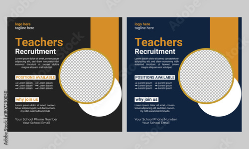 Teachers Hiring Social Media Post Template