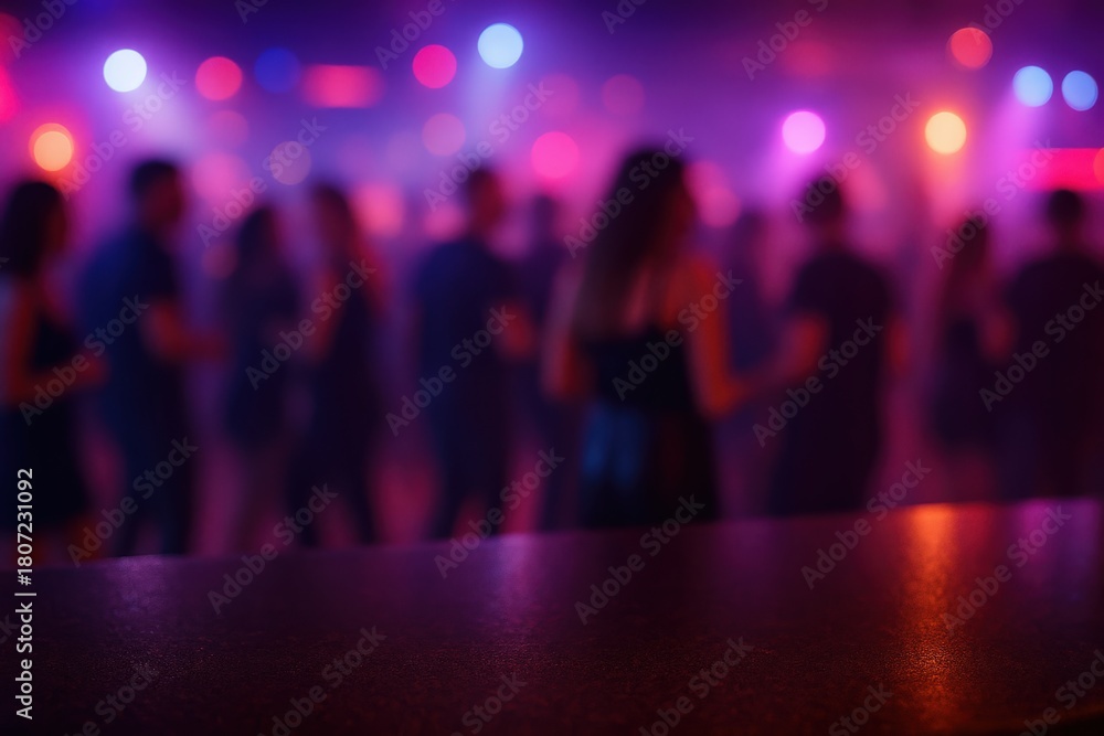 Naklejka premium people dancing in a nightclub. blurred background. party, celebration