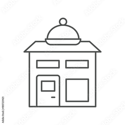 Canteen thinline icon , vector, pixel perfect, illustrator file 
