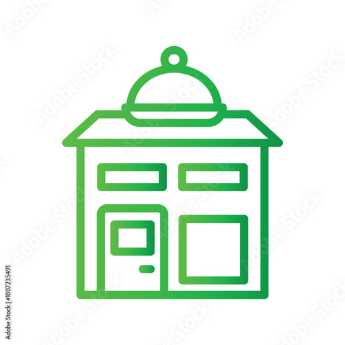 Canteen Color gradient illustration vector icon which can easily modify or edit 
