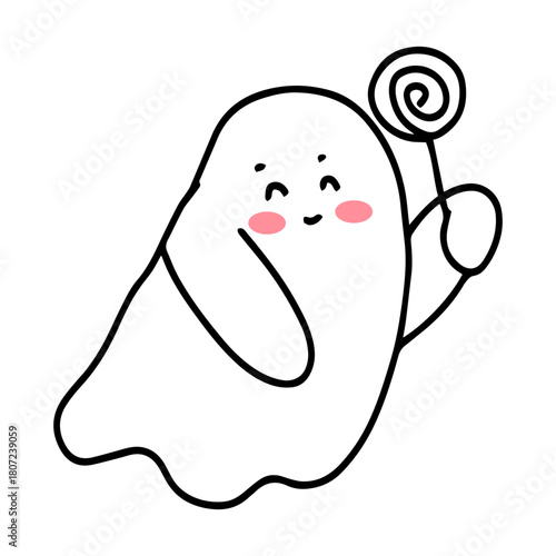Charming Cute Ghost Illustrations for Halloween and Spooky Themes. halloween ghost