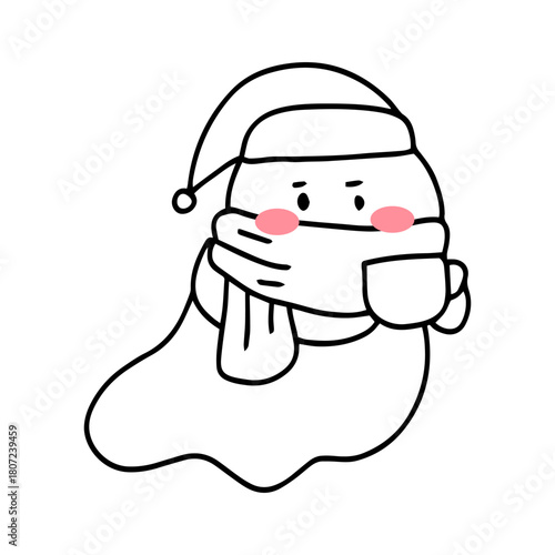 Kawaiii Cute Ghost Illustrations for Halloween and Spooky Themes. wearing costume