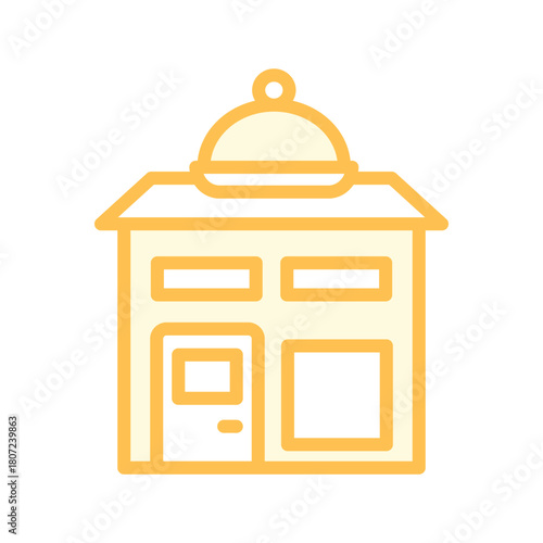 Canteen duotone line icon , vector, pixel perfect, illustrator file 
