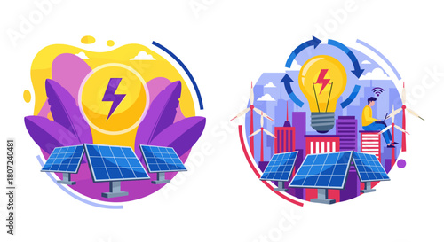 Embrace eco friendly energy solutions with sustainable solar power in a modern city landscape for a greener future