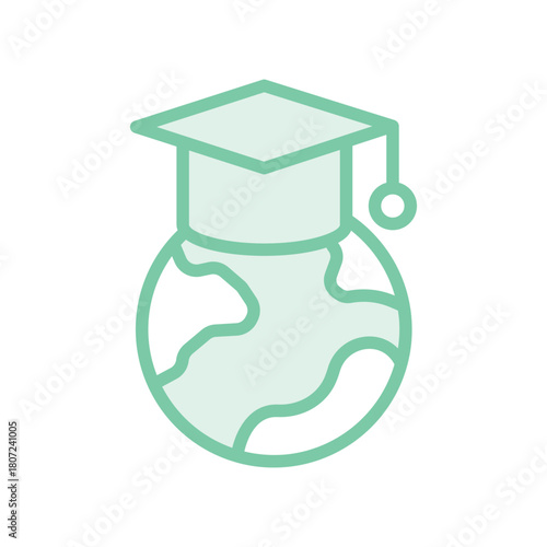 International Education duotone line icon , vector, pixel perfect, illustrator file 

