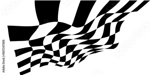 Checkered flag. Racing flag isolated on white.