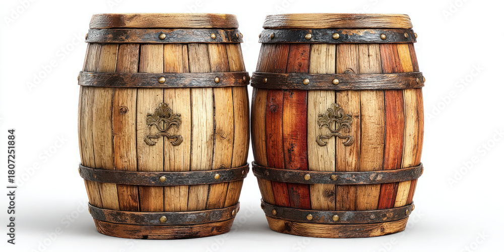 Fototapeta premium Gun powder barrel from historical period
