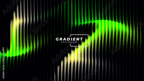 Vibrant gradient with ribbed fractal glass texture pattern and dark circular center. Dynamic abstract artwork perfect for modern banners, marketing visuals, creative backgrounds and artistic projects