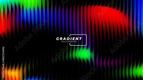 Vibrant gradient with ribbed fractal glass texture pattern and dark circular center. Dynamic abstract artwork perfect for modern banners, marketing visuals, creative backgrounds and artistic projects