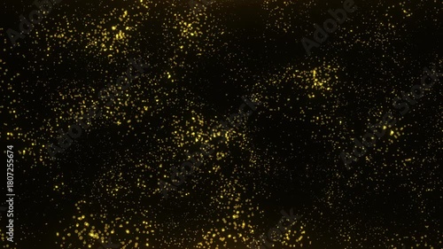 Wallpaper Mural Abstract floating golden dust particles or sparkles on a black background. Magical glowing bokeh effect, perfect for awards, holidays, and luxury overlays. Torontodigital.ca