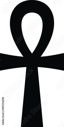 Ancient egyptian ankh symbol of life hieroglyph icon vector art for mystical and historical design concepts vector