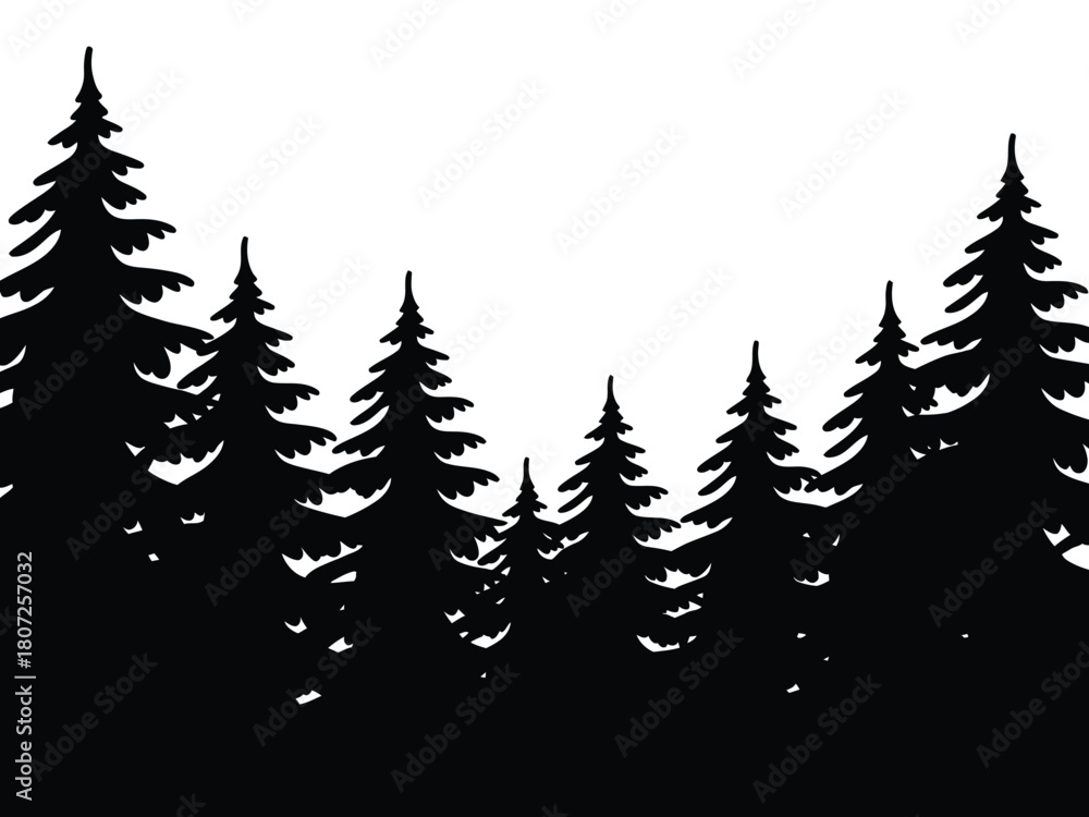 Obraz premium 0009_3_silhouette-of-snowy-pines-black-vector-o_jBCi4QqhQeSW11-zEZ1xdQ_PGWl1oUhTYuItmmw24iFSA.eps