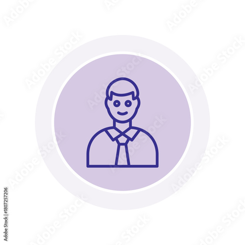 Professor color circle icon , vector, pixel perfect, illustrator file 
