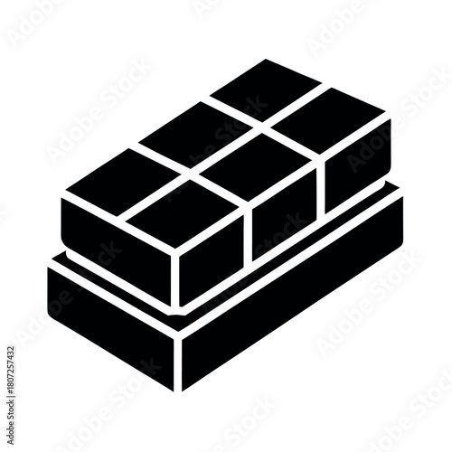 Chocolate Bar Stack Line Art Vector Illustration
