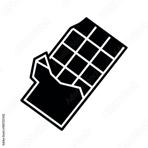 Chocolate Bar Line Art Vector Illustration