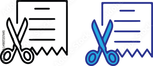 copy cut past two icon set vector style icons