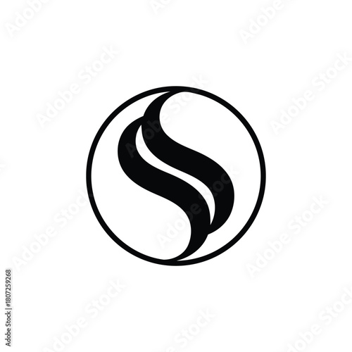 Elegant Monogram Logo with Intertwined Double S Letters Logo