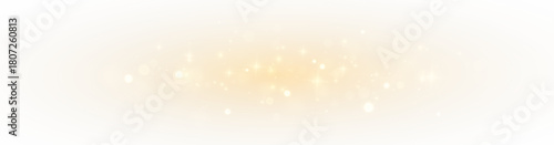 Golden bright confetti and starry fantasy glow with magical stardust sparkle celebration light abstract background.
