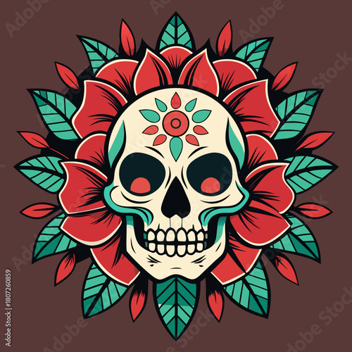 edgy floral skull fusion.